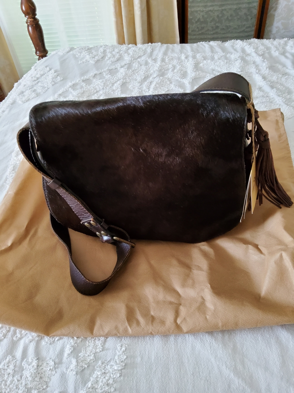 Patricis Nash Calf Hair Leather Crossbody